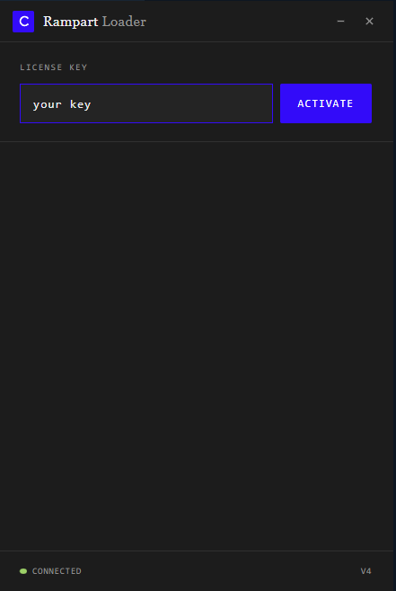Введите ключ и нажмите Activate